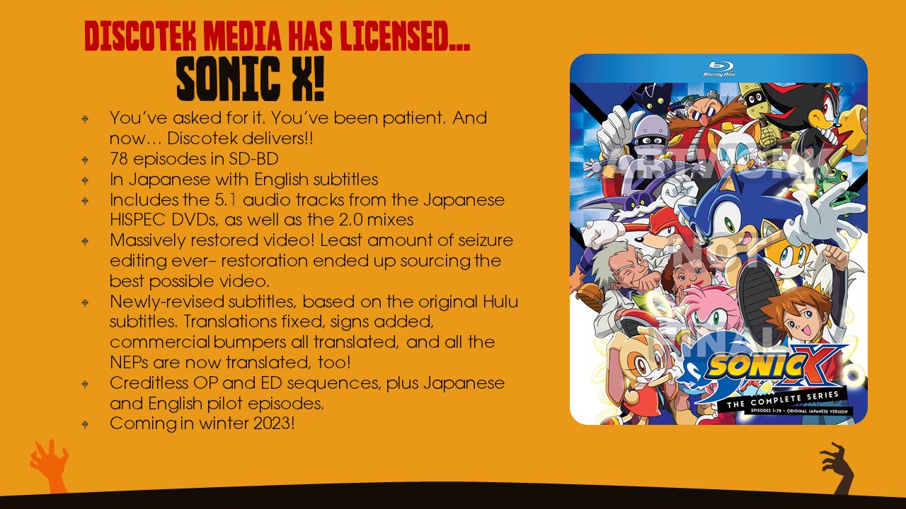 1280px x 720px - Discotek Media Announces Sonic X Blu-Ray 'Original Japanese Version' -  Sonic Retro
